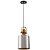 Luminária Pendente Lustre Metal Vidro Tion VAS Ouro Fume - Imagem 4