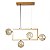 Luminaria Pendente Modular Jabuticaba G9 Dourado c\ Ambar - Imagem 3
