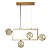 Luminaria Pendente Modular Jabuticaba G9 Dourado c\ Ambar - Imagem 1