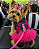 Peitoral Jeans Brasil Pink para Cães Estilo e Conforto - Imagem 1