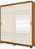 Roupeiro Verg 02 Portas Deslizantes Nature/OFF White - Imagem 1
