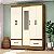 Roupeiro 05 Portas 02 Gavetas Nature/Off White - Imagem 1