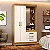 Roupeiro 02 Portas 03 Gavetas Nature/OFF White - Imagem 1