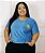 Blusa Feminina Brasil Lurex Copa Slim e Plus Size Camiseta - Imagem 2