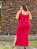 Vestido Longo Canelado Alcinha Slim e Plus Size com Fenda - Imagem 8