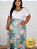 Saia Longa  Ampla Plus Size Folhagens - Imagem 1