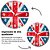 Relógio Parede Bandeira da Inglaterra Personalizado - Relógio Inglaterra - Imagem 2