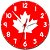 Relógio Parede Bandeira Do Canada Personalizado - Relógio Do Canada - Imagem 1