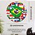 Relógio Decorativo com todas as Bandeiras Do Mundo - Brasil Inglaterra Espanha Alemanha Canada - Imagem 4