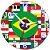 Relógio de Parede Decorativo Com Bandeira de Países - Decoração de Bandeiras - Imagem 1