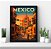 Quadro Decorativo Do México Retro Poster Para Sala ou Quarto Com Moldura - Imagem 3