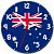 Relógio de Parede Bandeira da Austrália Decoração - Imagem 1