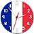 Relógio de Parede Decorativo Bandeira da França - Relógio da França - Imagem 1