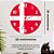 Relógio de Parede Decorativo Bandeira da Dinamarca - Relógio da Dinamarca - Imagem 4