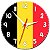 Relógio de Parede Decorativo Bandeira da Bélgica - Relógio da Bélgica - Imagem 1