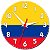 Relógio de Parede Decorativo Bandeira da Colômbia - Relógio da Colômbia - Imagem 1