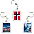 Chaveiro Decorativo Pontos Turísticos de Noruega Souvenir 6x4cm - Imagem 1