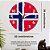 Relógio de Parede Decorativo Bandeira Da Noruega - Relógio Temático da Noruega - Imagem 4
