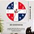 Relógio de Parede Decorativo Bandeira Da Republica Dominicana - Relógio Temático da Republica Dominicana - Imagem 4
