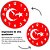Relógio de Parede Decorativo Bandeira Da Turquia - Relógio Temático da Turquia - Imagem 2
