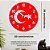 Relógio de Parede Decorativo Bandeira Da Turquia - Relógio Temático da Turquia - Imagem 4