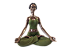 Escultura Yoga Meditação Verde - Imagem 1