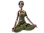 Escultura Yoga Meditação Verde - Imagem 2