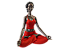 Escultura Yoga Meditação Vermelha - Imagem 3