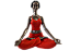 Escultura Yoga Meditação Vermelha - Imagem 1