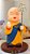 Estatueta Monge Tibetano movido à energia solar - Imagem 1