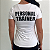 Baby Look Poliamida Personal Trainer Branca - Imagem 2