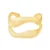 Bracelete dourado escultural wave sculpted - Imagem 2