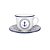 Oxford Xícara de Chá Com Pires Floreal Náutico 200ML - Imagem 1