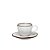 Oxford Xícara De Café Com Pires Porcelana Ryo Maresia 75ML - Imagem 1