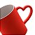 Lyor Caneca Porcelana Luminus Heart Vermelha 350ML - Imagem 2