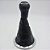 Kit Coifa de Alavanca Com Manoplas de Câmbio Carro Volkswagen Gol G3 1999-2005 Com Bola / ARO CROMADO / Cor: PRETO (C/ ARO CROMADO) - Imagem 1