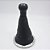 Kit Coifa de Alavanca Com Manoplas de Câmbio Carro Volkswagen Gol G3 1999-2005 Com Bola / ARO CROMADO / Cor: GRAFITE RESINA PRETA - Imagem 1