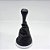 Kit Coifa de Alavanca Com Manoplas de Câmbio Carro Ford Fiesta 2003-2011 Com Aro Cromado Com Bola / Cor: PRETO - RES. PRETA - Imagem 1