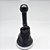 Kit Coifa de Alavanca Com Manoplas de Câmbio Carro Ford Ecosport 2003-2006 Com Aro Prata Com Bola / Cor: PRETO - LENTE PRETA - Imagem 1