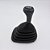 Kit Coifa de Alavanca Com Manoplas de Câmbio Carro Ford Fiesta Street 2001-2006 / Courier 2001-2013 Com Base Com Bola Cinza / Cor: PRETA - LENTE PRETA - Imagem 1
