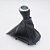 Kit Coifa de Alavanca Com Manoplas de Câmbio Carro Chevrolet Onix / Prisma 2013-2019 PRETA COM CINZA BASE PRETA / Cor: PRETA  CROMADA (ENC. PRESSÃO) - Imagem 3