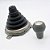 Kit Coifa de Alavanca Com Manoplas de Câmbio Carro Honda FIT 2003-2008 Sanfonada Com Base CINZA / Cor: PRETA - BOLA CINZA - Imagem 1