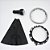 Kit Coifa de Alavanca Com Manoplas de Câmbio Carro Citroen C3 2004-2012 Sem Base PRETO Com Bola CROMADA / Cor: PRETO - Imagem 1