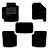 Jogo De Tapetes Carpete Etios 2013 2014 2015 Preto Com Logo - Imagem 2