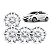 Jogo 4 Calotas Universal Aro 14p Modelo Hb20 Hatch/sedan 2016/18 (cubo Baixo) Parafuso - Imagem 1