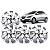 Jogo 4 Calotas Universal Aro 15p Modelo Onix/prisma 2014/16 (cubo Padr O) Parafuso - Imagem 2