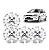 Jogo 4 Calotas Universal Aro 13p Modelo Corsa/classic (cubo Baixo) Parafuso - Imagem 2