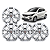 Jogo 4 Calota Universal  Aro 14p Mod Mobi 2021 (cubo Baixo) Parafuso - Imagem 1