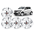 Jogo 4 Calota  Universal Aro 14p Mod Mobi 2019/20 (cubo Baixo) Parafuso - Imagem 1