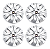 Jogo 4 Calota  Universal Aro 14p Mod Onix/prisma 2017/20 (cubo Baixo) Parafuso - Imagem 3